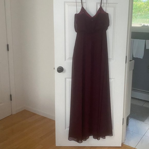 Cabernet Birdy Grey Gwennie Chiffon Bridesmaid Dress - Picture 6 of 7